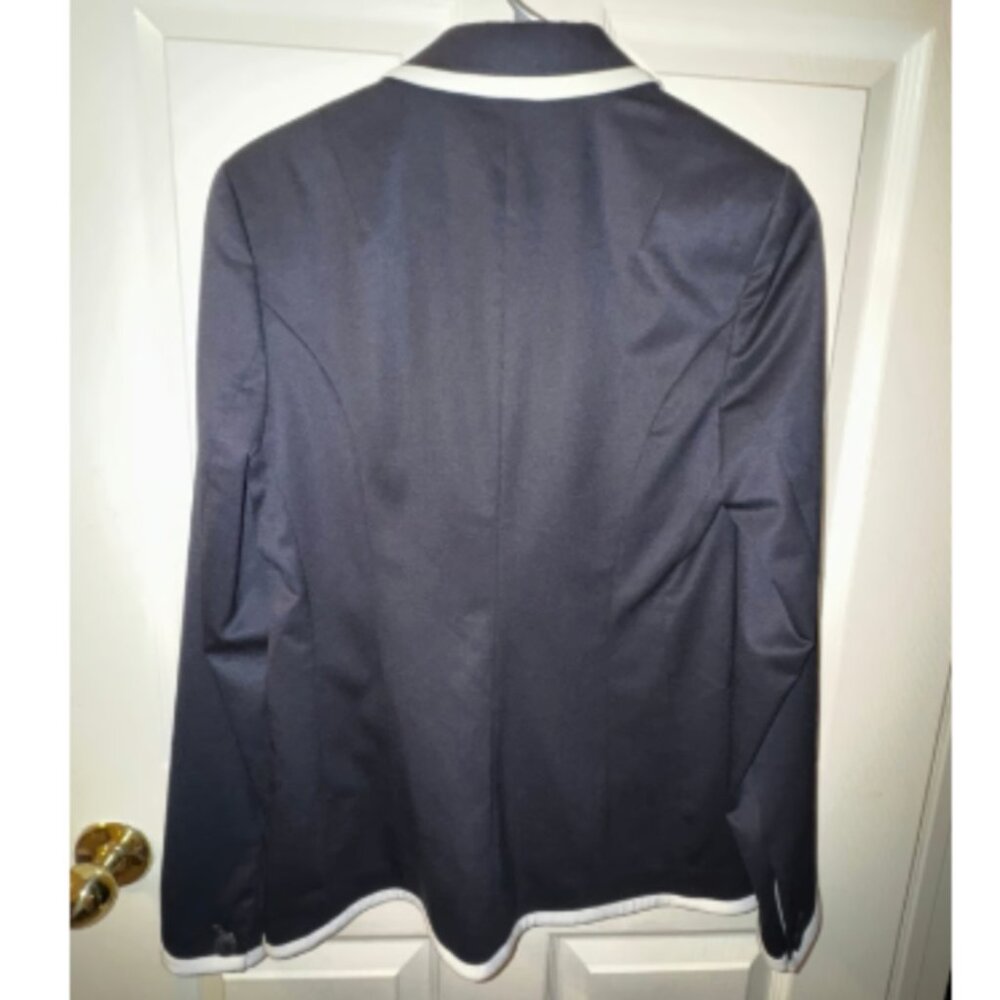 Like New Navy Rag & Bone Blazer Jacket, White Trim, Size 4 - Picture 2 of 6